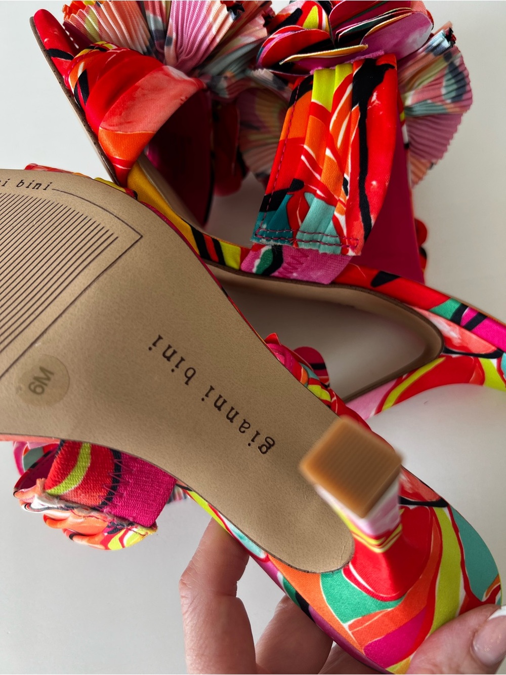 Ganni Red Multicolor Floral Heeled Sandals - Picture 4 of 9